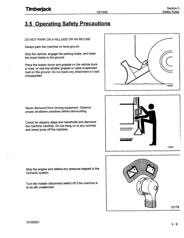 John Deere 460 EURO Skidders Operator’s Manuals (F290095) Workshop Guide