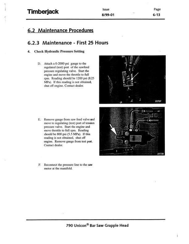 John Deere 790 Felling Heads Operator’s Manuals (F293949) Workshop Guide