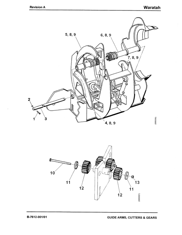 Waratah D250 Delimbers (SN 90CF1248-) Parts Catalog Manual – F306836 Workshop Guide