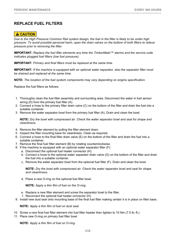 John Deere 1110G FT4 FFC, 1210G FT4 FFC, 1510G FT4 FFC Forwarders Operator’s Manuals (F723212) Workshop Guide