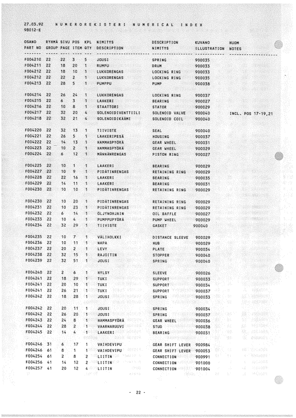John Deere 1010 Forwarders (SN 10101300–10101457) Parts Catalog Manual – F98012E Workshop Guide