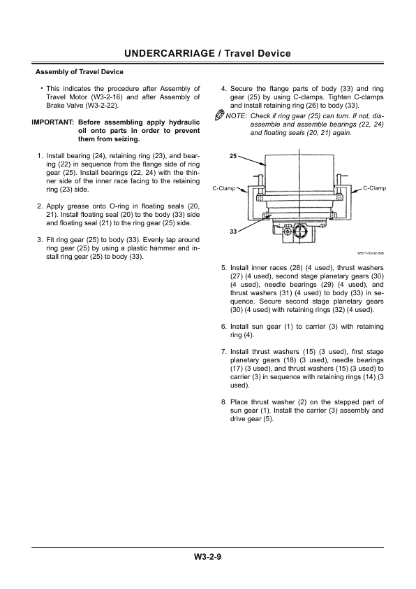 Hitachi ZX27-3 Mini Excavator Workshop Repair Manual