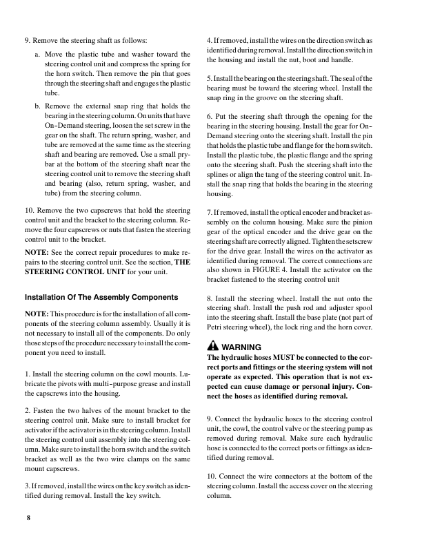 Hyster E25XM, E30XM, E35XM, E40XMS Electric Forklift Truck D114 Series Repair Manual (USA) Workshop Guide