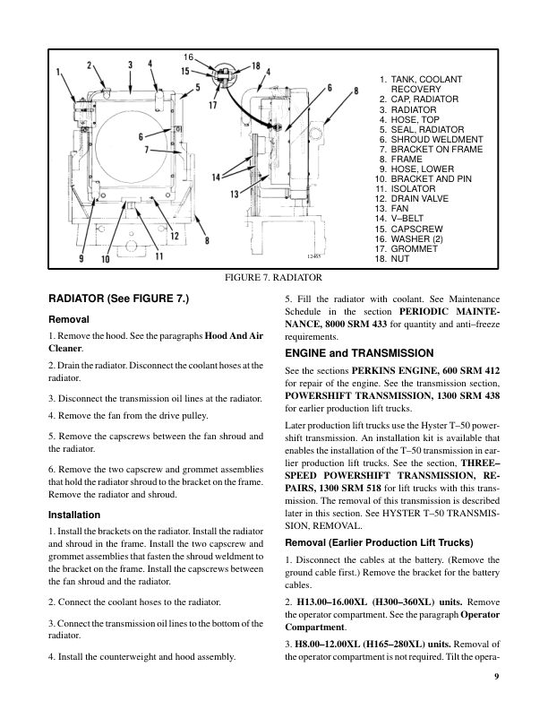 Hyster H300XL, H330XL, H360XL-EC Forklift Truck C019 Series Repair Manual (USA) Workshop Guide