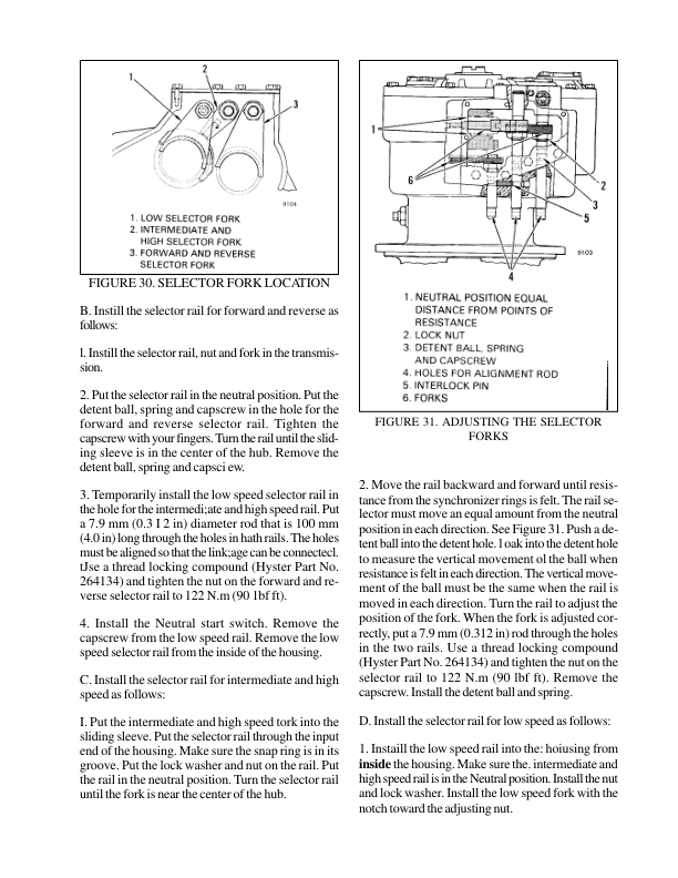 Hyster H70XL, H80XL, H90XL, H100XL, H110XL Forklift Truck F005 Series Repair Manual (USA) Workshop Guide