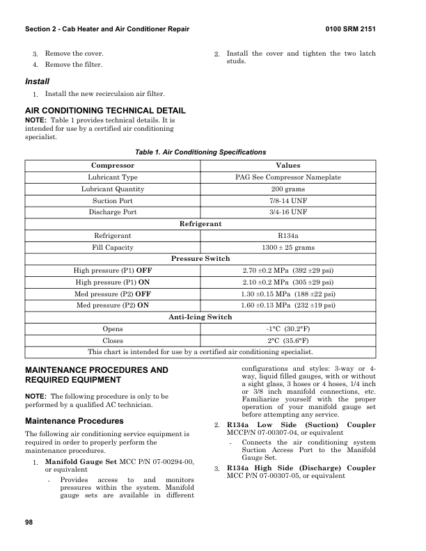 Hyster H8XM-6, H9XM-6, H10XM-6, H10XMS-6, H12XM-6 Forklift N007 Series Repair Manual (EU) Workshop Guide
