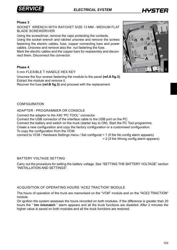 Hyster R1.0E R1.2E R1.4E Reach Truck Forklift A432 Series Repair Manual (EU) Workshop Guide