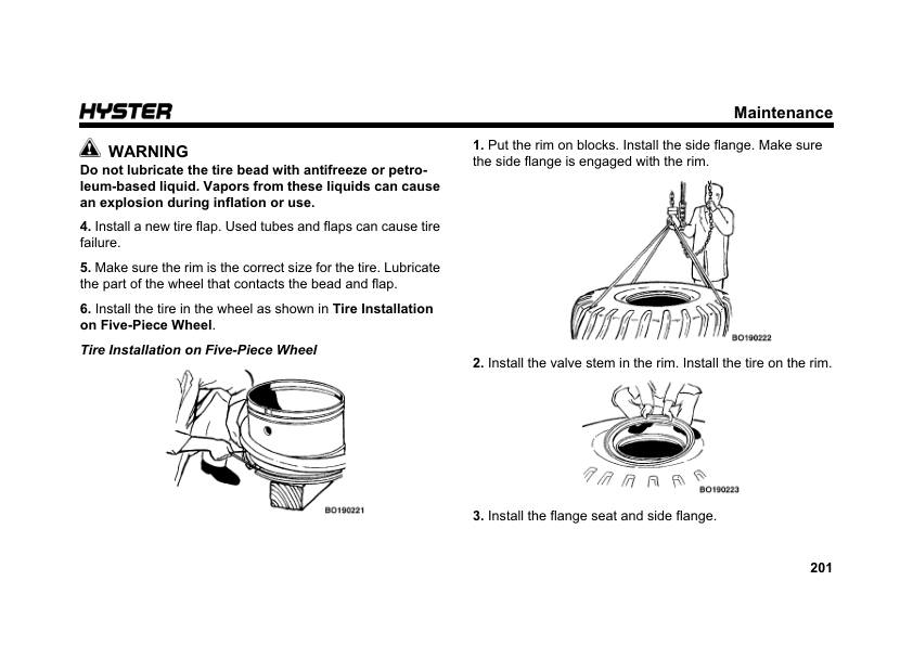 Hyster RS45-27CH, RS45-31CH Forklift Trucks B289 Series Operating And Maintenance Manual Workshop Guide