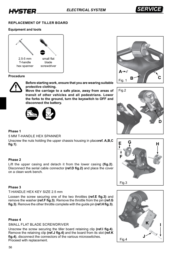 Hyster S1.0, S1.2S, 1.2 IL, S1.4S, S1.4 IL, S1.6, S1.6 IL, S2.0 Stacker D456 Series Repair Manual Workshop Guide