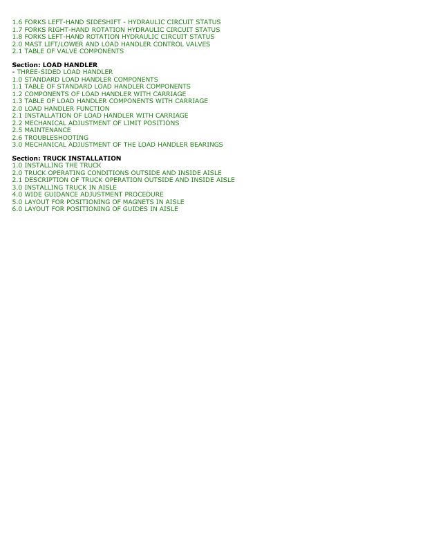 Hyster T1.0, T1.2, T1.5 Electric Forklift Truck A462 Series Repair Manual Workshop Guide