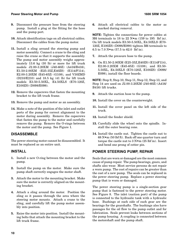 Hyster V30ZMD Electric Forklift Truck D210 Series Repair Manual Workshop Guide