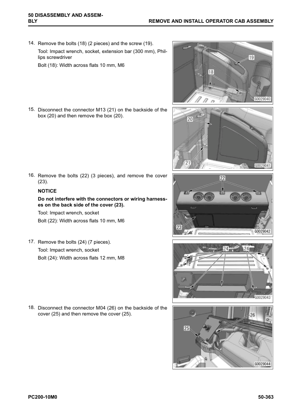 Komatsu PC200-10M0 Excavator Service Repair Manual Workshop Guide