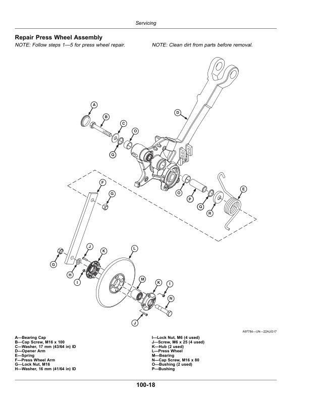 John Deere N530C, N536C, N540C & N542C Drills with SeedMetering Operator’s Manual (OMA110806) Workshop Guide