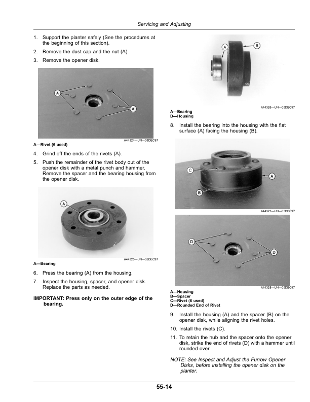 John Deere 1765, 1765NT Planters (790101-) Operator’s Manual (OMA125999) Workshop Guide