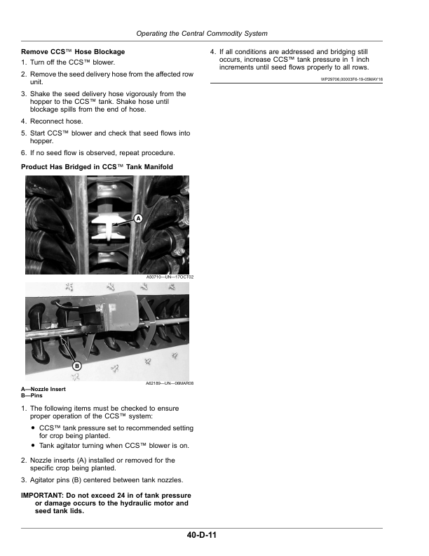 John Deere DB44, DB60, DB66, DB80, DB88, DB90 ExactEmerge, DB44, DB60, DB66, DB80, DB88, DB90 MaxEmerge 5e Planters (790101-) Operator’s Manual (OMA126225) Workshop Guide