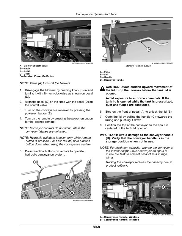 John Deere C850 Commodity Air Cart (795101-) (North America) Operator’s Manual (OMA129234) Workshop Guide