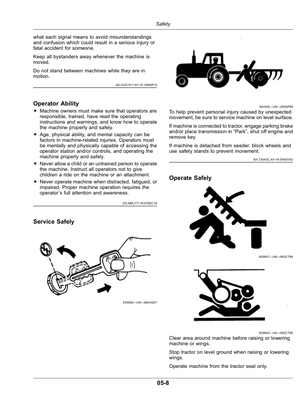 John Deere P540, P556Air Hoe Drills (800101-) (Kazakh Export Edition) Operator’s Manual (OMA133038K) Workshop Guide