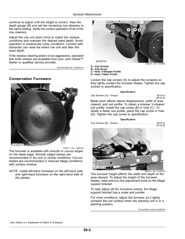 John Deere Deere/Orthman Planter with MaxEmerge 5 Seed Meter (795101-) (North American) Operator’s Manual (OMA133377) Workshop Guide