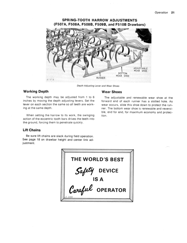 John Deere 500 Series Integral Harrow & Harrow Sections Operator’s Manual (OMA22849) Workshop Guide
