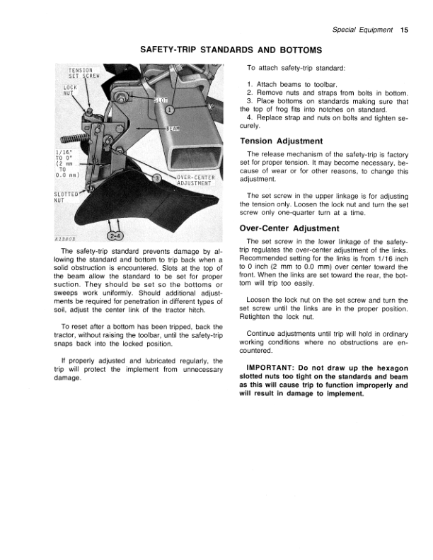 John Deere 23B Toolbar Operator’s Manual (OMA31450) Workshop Guide