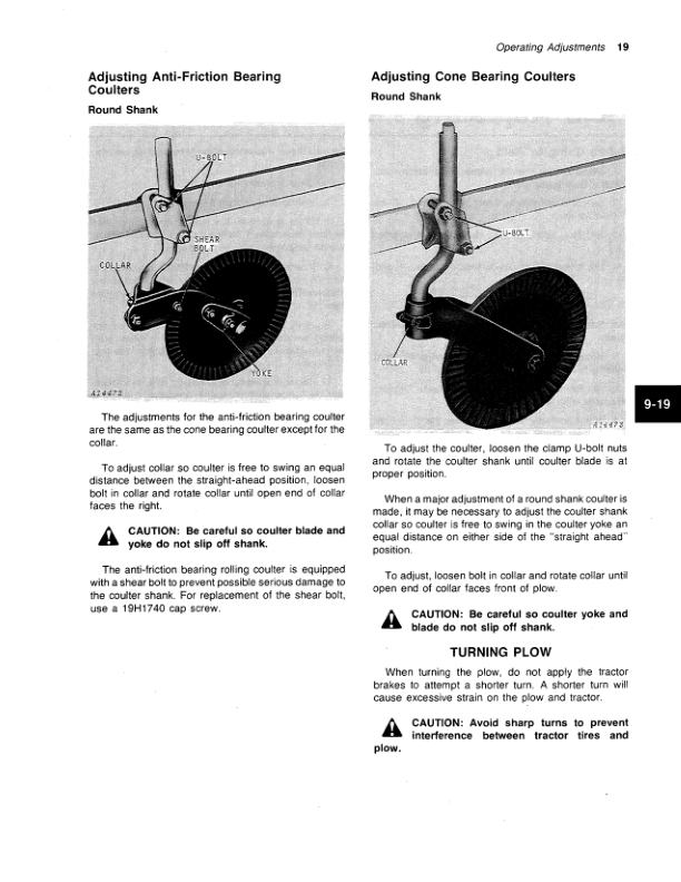 John Deere 3100 Series Drawn Moldboard Plows Operator’s Manual (OMA32060) Workshop Guide