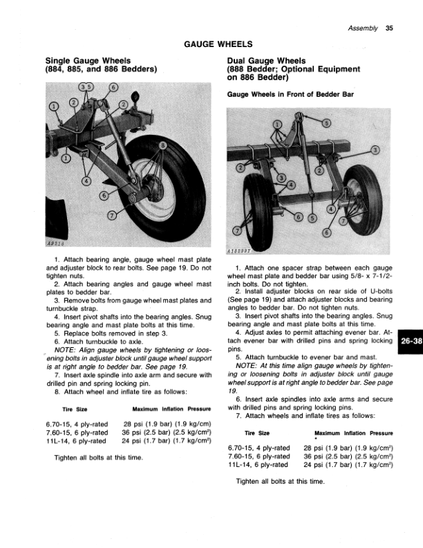 John Deere 884, 885, 886, 888 Integral Bedder Operator’s Manual (OMA38227) Workshop Guide