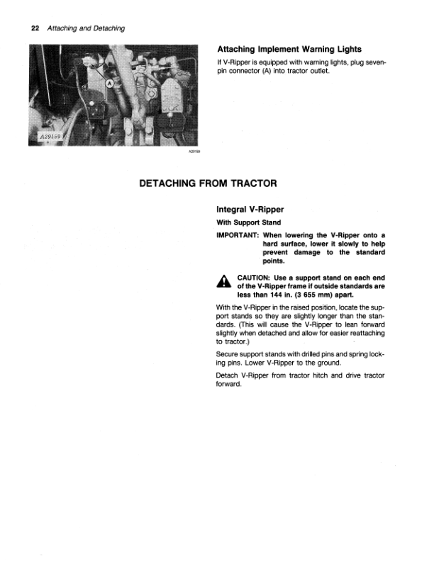 John Deere 900 V-Ripper Operator’s Manual (OMA50726) Workshop Guide