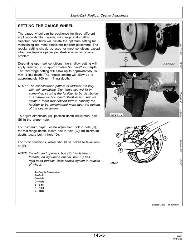 John Deere 1750 Drawn Planter (675101-675999) Verify Row Spacing = (4R – 6RN) Operator’s Manual (OMA60109) Workshop Guide