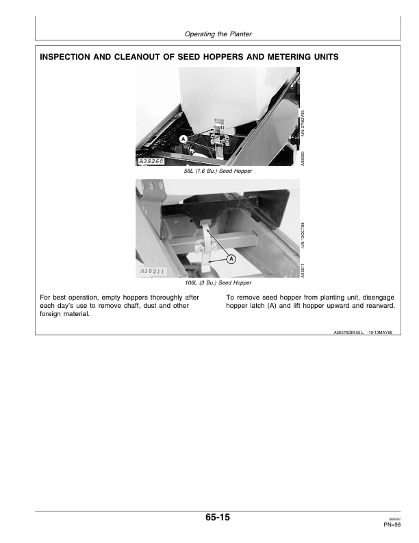 John Deere 1770 Drawn Planters (675101-659999) Operator’s Manual (OMA60115) Workshop Guide