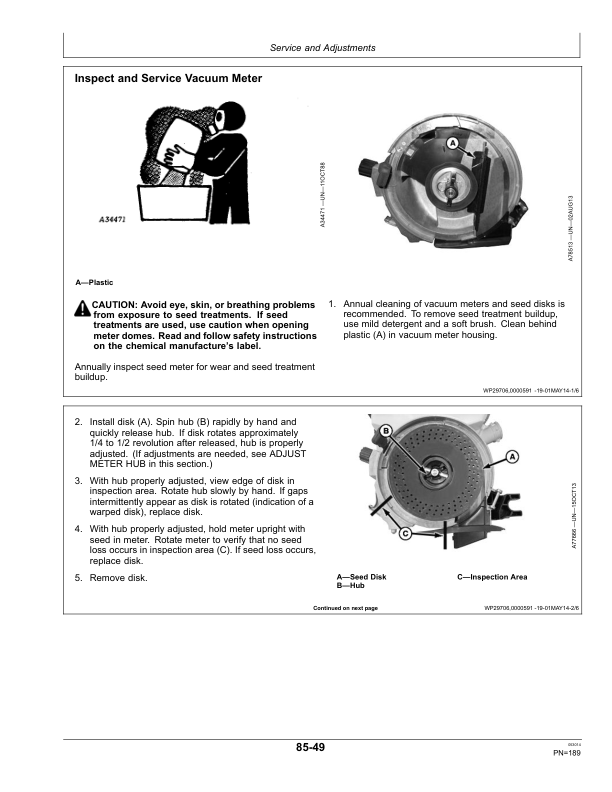 John Deere 1705, 1715 & 1735 Integral Planters Worldwide Edition (760101-765101) Operator’s Manual (OMA97505) Workshop Guide