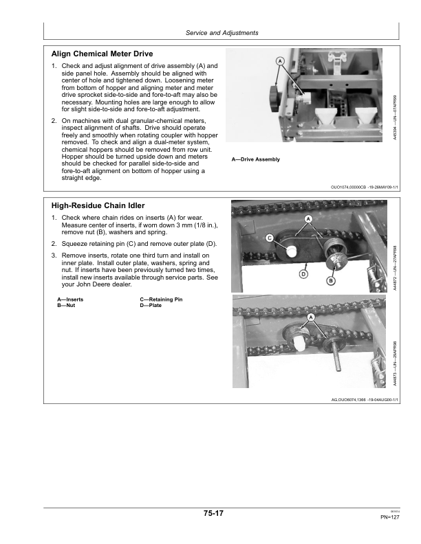 John Deere 1775 12-Row Planters North America & Australia (760101-765100) Operator’s Manual (OMA97607) Workshop Guide