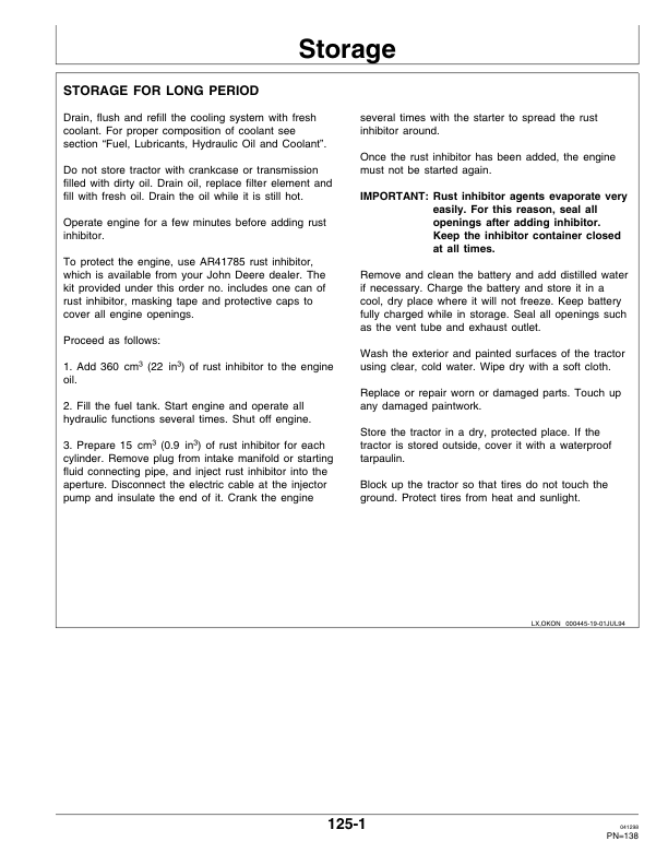 John Deere 6605 Tractors (010001-) Operator’s Manual (OMAL116328) Workshop Guide