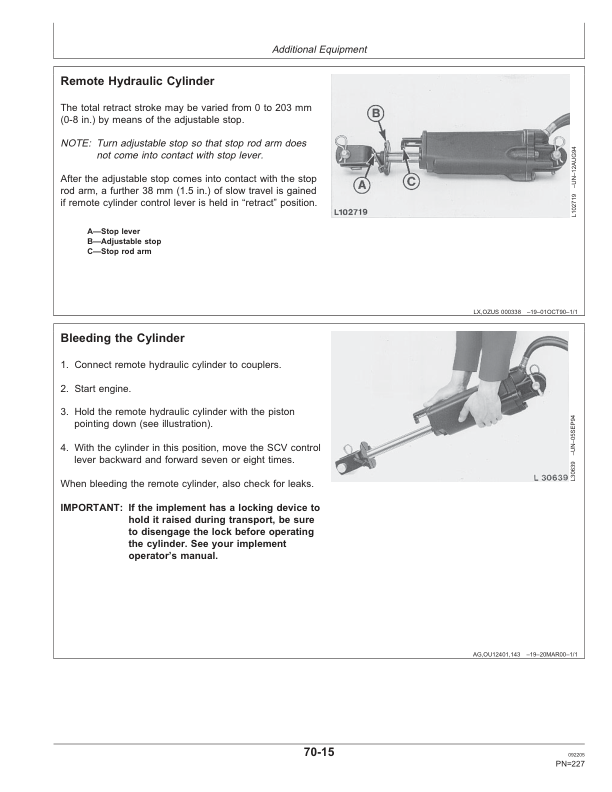John Deere 6520, 6620, 6820, 6920 & 6920S Tractors Operator’s Manual (OMAL159773) Workshop Guide