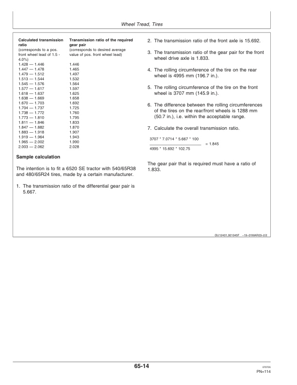 John Deere 6520 SE & 6620 SE Tractors Operator’s Manual (OMAL162038) Workshop Guide
