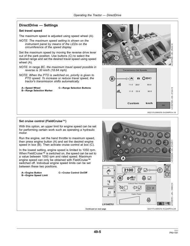 John Deere 6140R, 6150R, 6150RH, 6170R, 6190R, 6210R Tractors (North America / Export) Operator’s Manual (OMAL211534) Workshop Guide