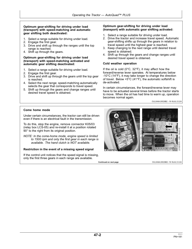 John Deere 6105R, 6115R, 6125R & 6130R Tractors Interim Tier 4 Engines / European Edition Operator’s Manual (OMAL212500) Workshop Guide
