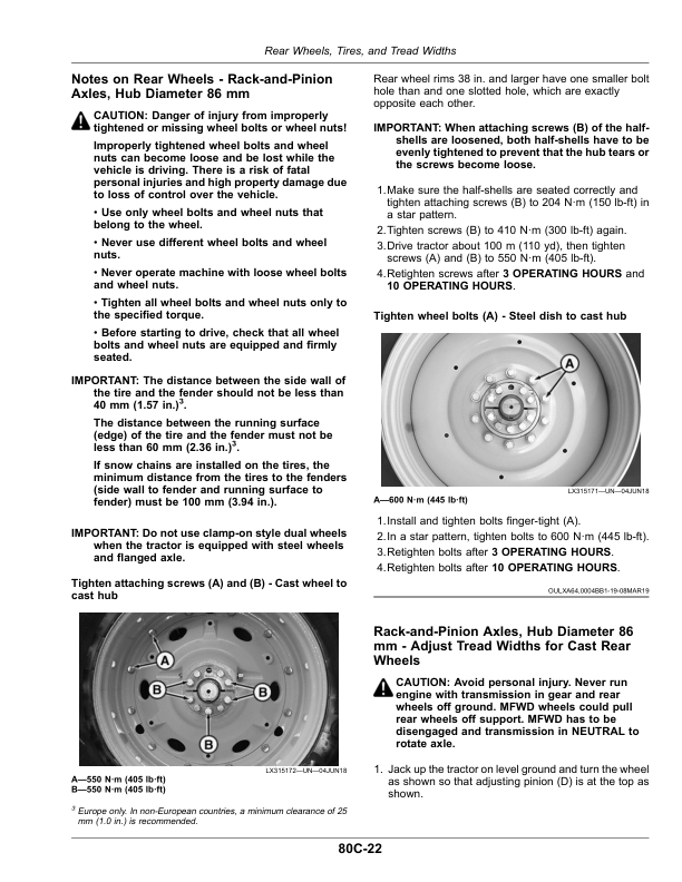 John Deere 6155M, 6175M, 6195M Tractors (6-Cylinder Engines 6068U) Operator’s Manual (OMAL226089) Workshop Guide