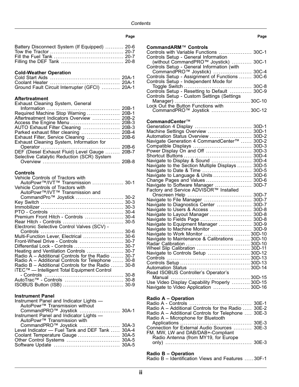 John Deere Tractors 6230R, 6250R (MY2019- ) 6-Cylinder Engines 6068U (North American) Operator’s Manual (OMAL228760) Workshop Guide
