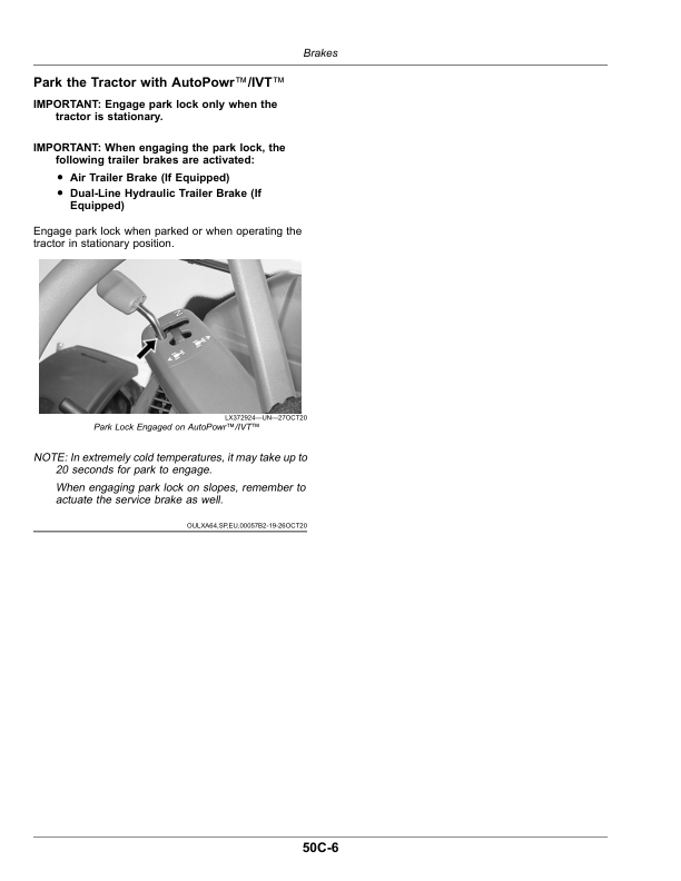 John Deere Tractors 6110M to 6120M (WB2400) (MY20- ) Operator’s Manual (OMAL229622) Workshop Guide