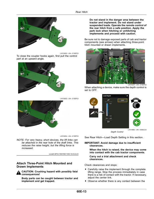 John Deere Tractors 6M 110, 6M 125, 6M 130, 6M 140, 6M 150 (MX) 4-Cylinder Engines 4045G, 4-Cylinder Engines 4045L, 4-Cylinder Engines 4045U Operator’s Manual (OMAL243815T) Workshop Guide