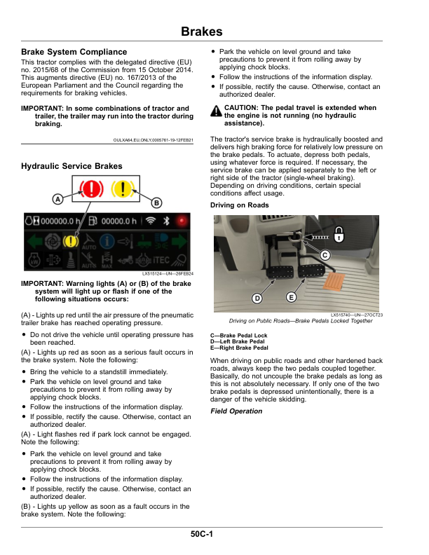 John Deere Tractors 6M 145—6M 185 (MW), 6MH 155 (MW), 6M 175—6M 240 (MR) (MY25- ) Operator’s Manual (OMAL243842) Workshop Guide
