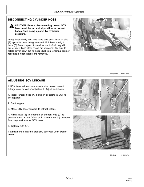 John Deere 4755, 4955 Tractors Operator’s Manual (OMAR112286) Workshop Guide