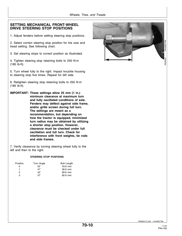 John Deere 8100, 8200, 8300 & 8400 Tractors European Edition (024001- ) Operator’s Manual (OMAR162536) Workshop Guide