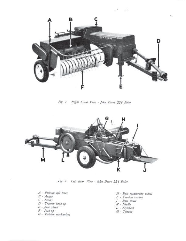John Deere 224 Balers Operator’s Manual (OMCC13798) Workshop Guide