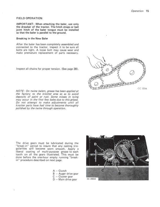 John Deere 330 Baler Operator’s Manual (OMCC19536) Workshop Guide