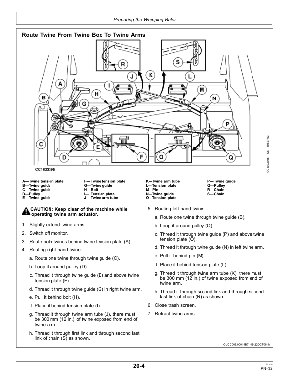 John Deere 744 Wrapping Baler Operator’s Manual (OMCC59047) Workshop Guide
