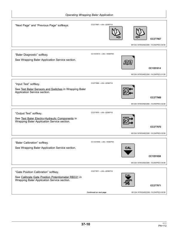 John Deere C441R Wrapping Baler (239900-) (European Edition) Operator’s Manual (OMCC61670) Workshop Guide