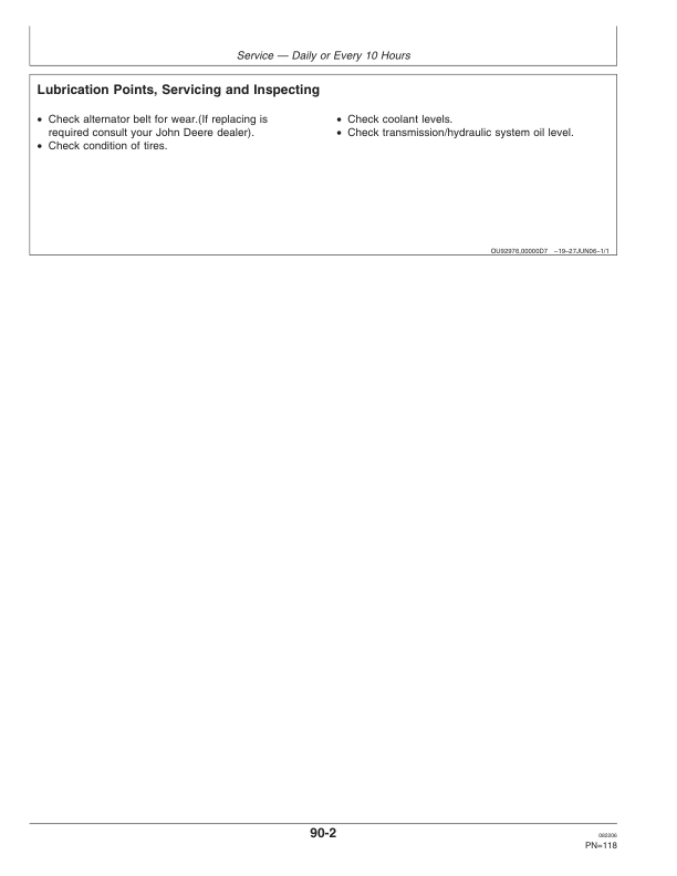 John Deere 7515 Tractor Operator’s Manual (OMCQ57078) Workshop Guide