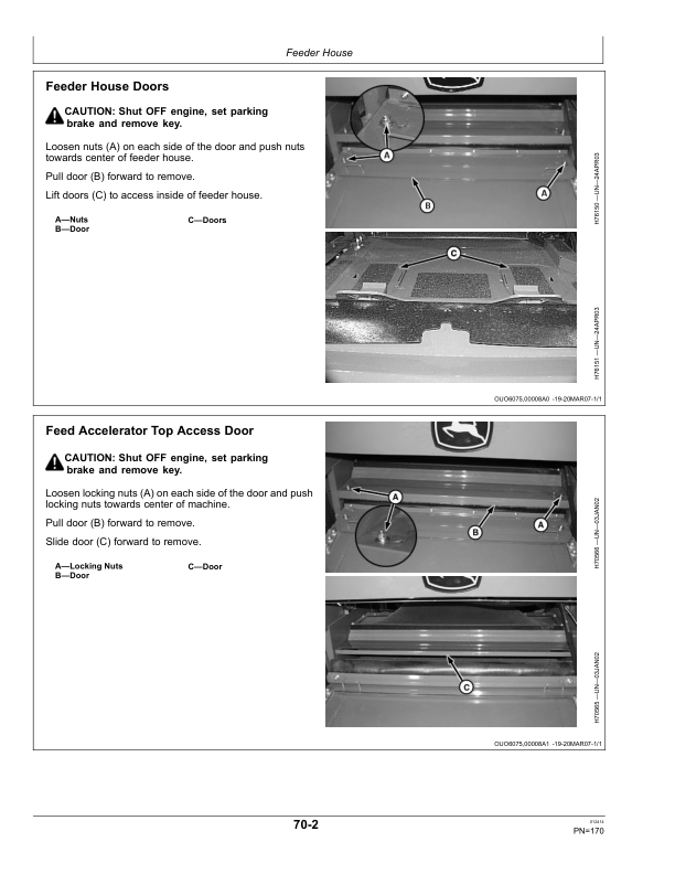 John Deere 9470STS, 9570 STS Combine Operator’s Manual (OMCQ73748) Workshop Guide