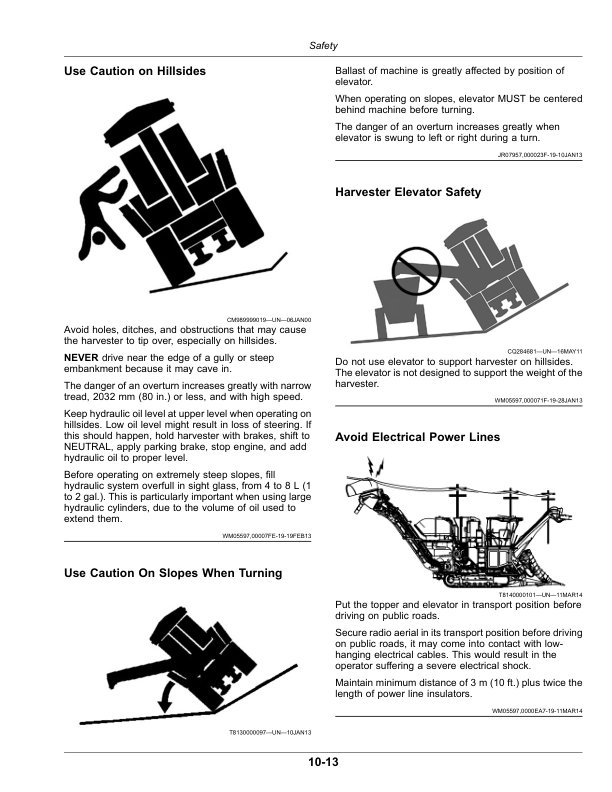 John Deere CH570, CH670 Sugar Cane Harvesters (Manufactured in North America/Thibodaux) Operator’s Manual (OMCXT27039) Workshop Guide